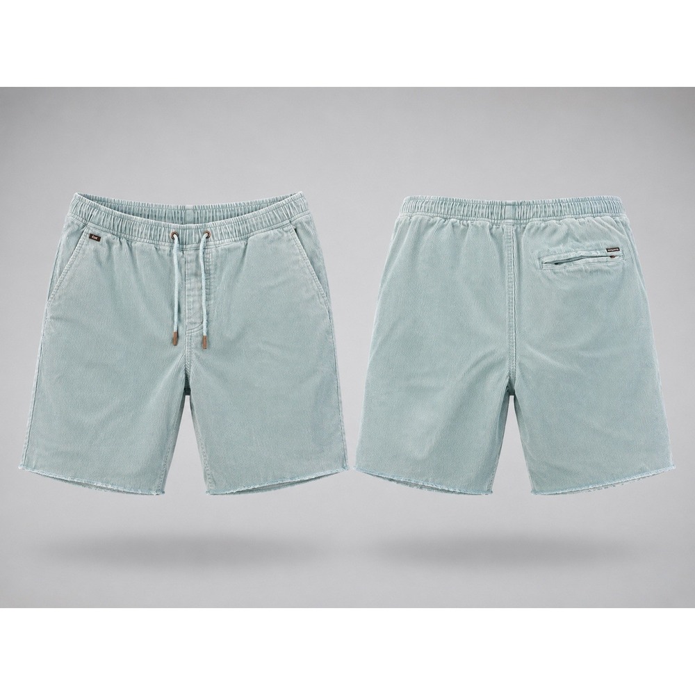 Y2K Brixton SHORTS Mens XL BABY BLUE  Corduroy Relaxed Fit Drawstring
